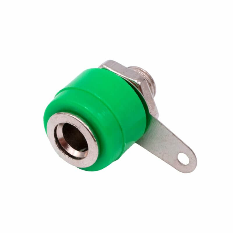 Conector Banana Hembra 4mm Verde