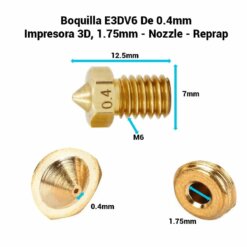 Alternative view of Boquilla E3DV6 De 0.4mm Impresora 3d, 1.75mm, Nozzle, Reprap