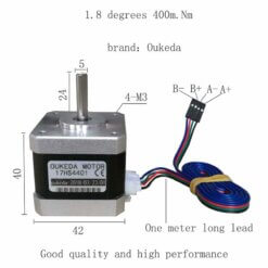 Nema 17 Motor a Pasos 17HS4401 1.7Amp 4kg/cm