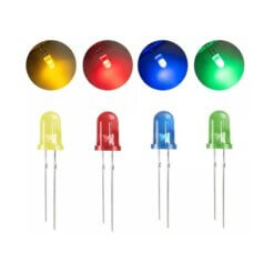 Led 3mm Difusos Rojo Amarillo Azul Verde