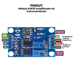AR1615 - Modulo AD620 Amplificador de Instrumentación PINOUT