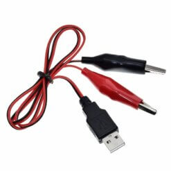 Pinzas caimán con conector USB 5V