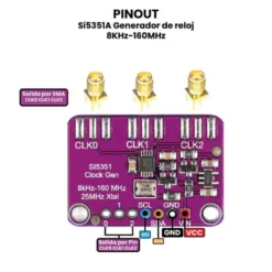AR1869 - Si5351A Generador de reloj 8KHz-160MHz PINOUT