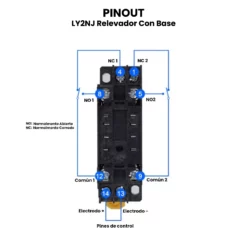 AR1913 - AR1916 Relevador Omron LY2NJ Con Base PINOUT