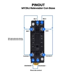 AR1917 - AR1920 Relevador Omron MY2NJ Con Base PINOUT