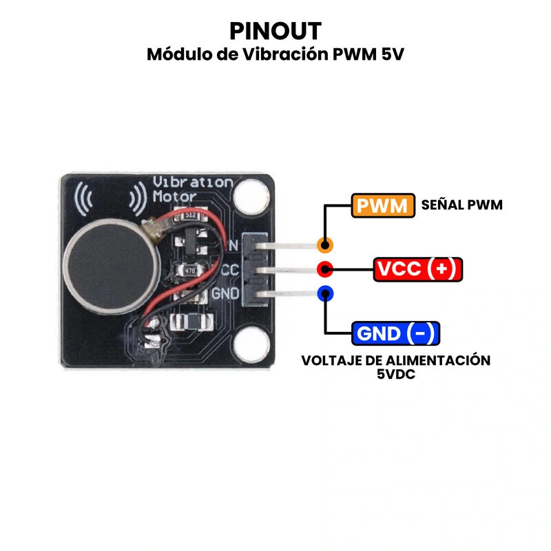 AR1935 - Módulo de Vibración PWM 5V PINOUT