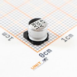 Alternative view of Capacitor Electrolítico 47uF 35V SMD