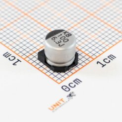 Alternative view of Capacitor Electrolítico 100uF 6.3V SMD