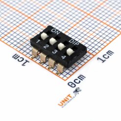 Alternative view of SMDCDM-04 Dip Switch 2.54mm