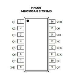 74HC595A Pinout