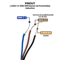 AR2650 - LJ12A3-4-Z-BX NPN Sensor de Proximidad Inductivo PINOUT_1