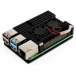Carcasa de Aluminio para Raspberry Pi 4B con Ventilador Dual