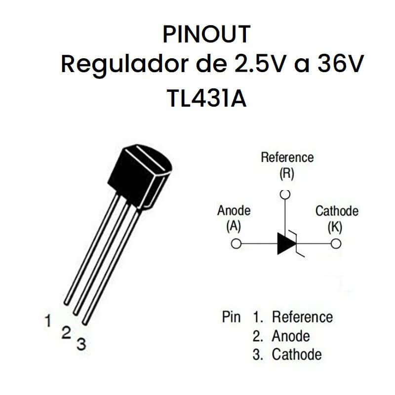 TL431A Regulador de Tensión 2.5V a 36V - Imagen 2