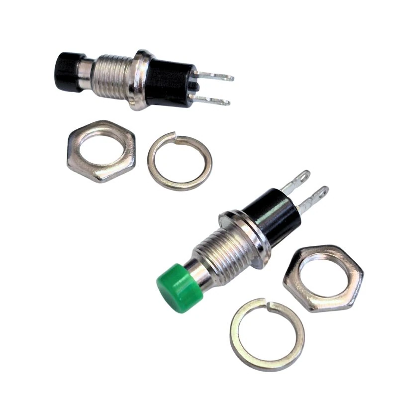 PBS-110 Push Button NA Negro/Verde