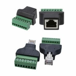 Conector RJ45 Macho y Hembra con Bloque Terminales