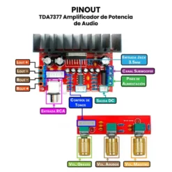 AR2938 - TDA7377 Amplificador de Potencia de Audio PINOUT