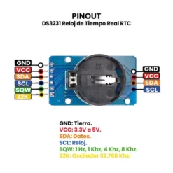 AR3045 - DS3231 Reloj de Tiempo Real RTC PINOUT