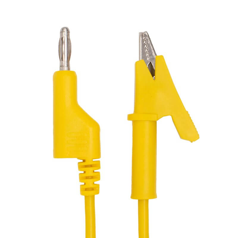 Cables Caimán - Banana 1000V/15A - Amarillo