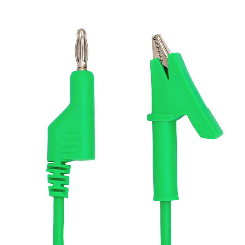 Cables Caimán - Banana 1000V/15A - Verde