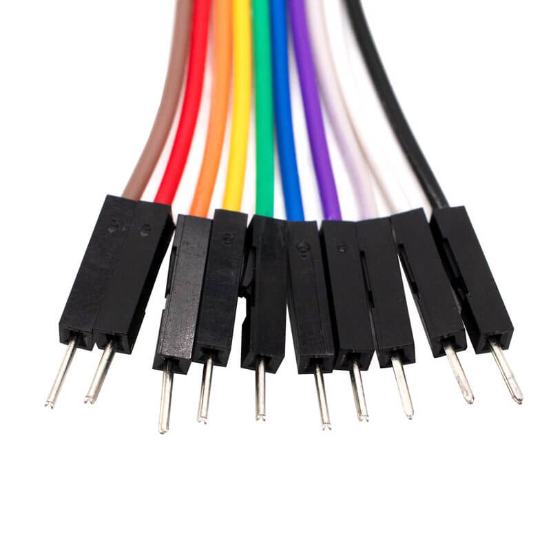 10 Cables Dupont Caiman 20cm Macho / Hembra - Macho