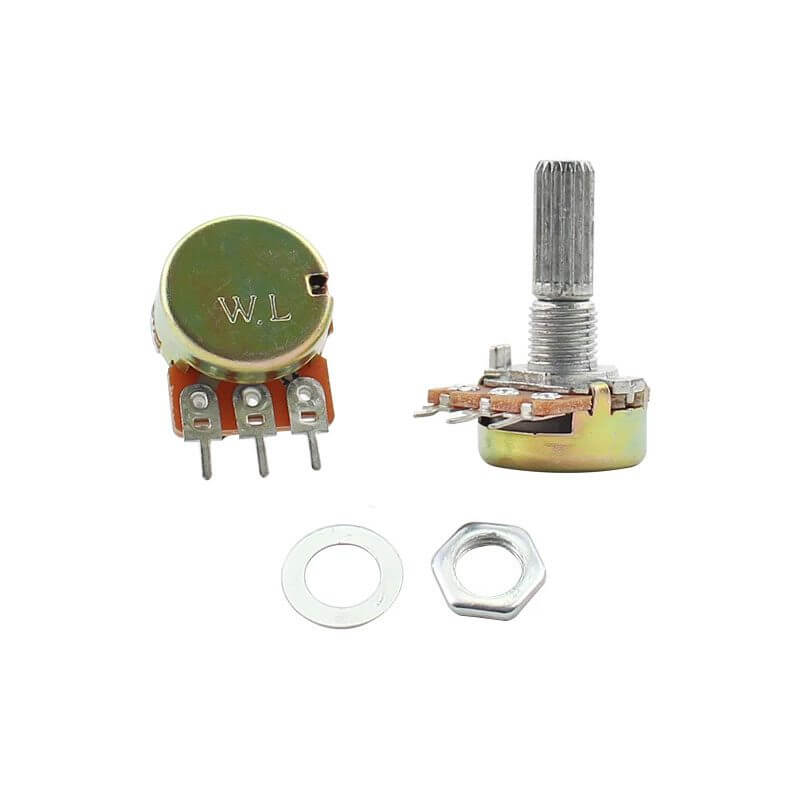 Potenciómetro 3 Pines Eje de 20mm WH148 Diferentes Valores - 1M