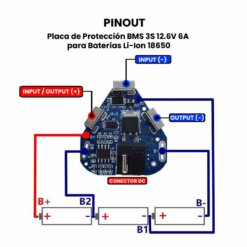 Placa de Protección BMS 3S 12.6V 6A