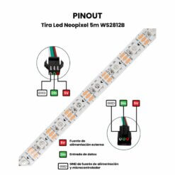 Tira Led Neopixel-5m WS2812B Pinout