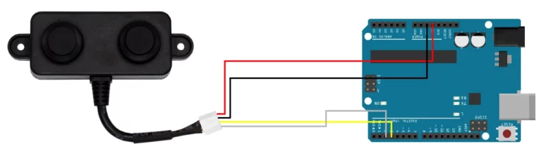 A02YYUW Sensor Ultrasónico a Prueba de Agua Conexión