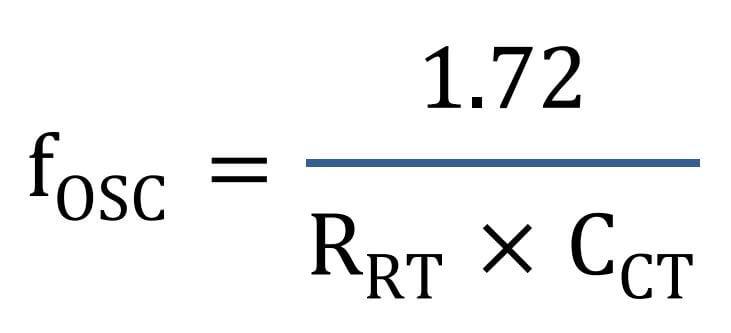 UC3843AN Frecuencia de oscilador