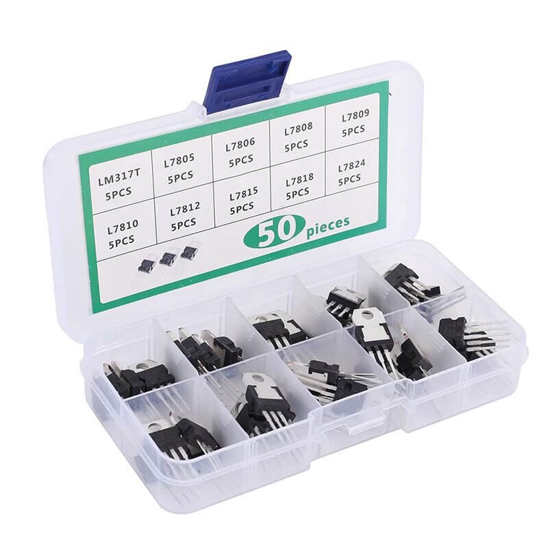 Kit Reguladores de Voltaje 50 Piezas 10 Valores - Imagen 3