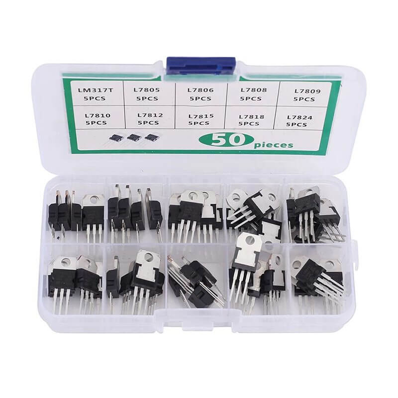 Kit Reguladores de Voltaje 50 Piezas 10 Valores