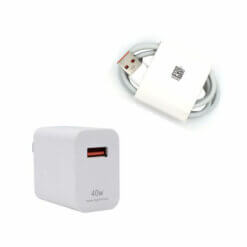 Cargador de Carga Rápida 40W US + Cable Tipo C