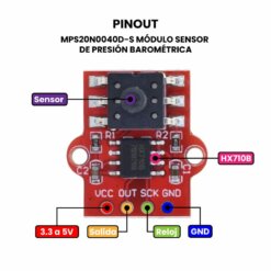 AR3484 - MPS20N0040D-S Módulo Sensor de Presión Barométrica Pinout