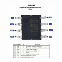 Alternative view of HT8693SP Amplificador de Audio Mono SMD SOP-8