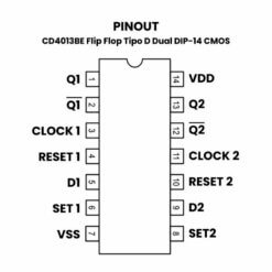CD4013BE Flip Flop Tipo D Dual DIP-14 CMOS