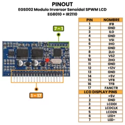 AR3430 - EGS002 Modulo Inversor Senoidal SPWM LCD EG8010 IR2110