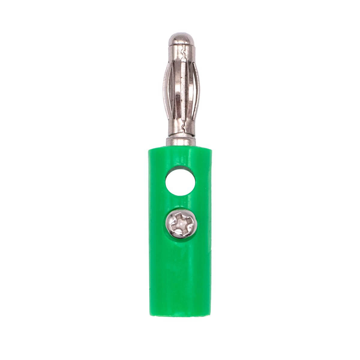 Conector Banana Macho 4mm Verde