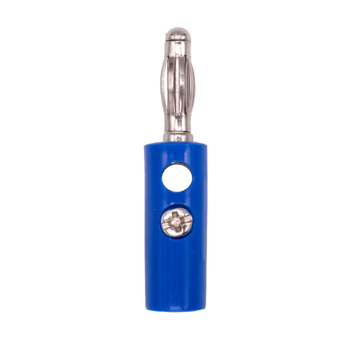 Conector Banana Macho 4mm Azul