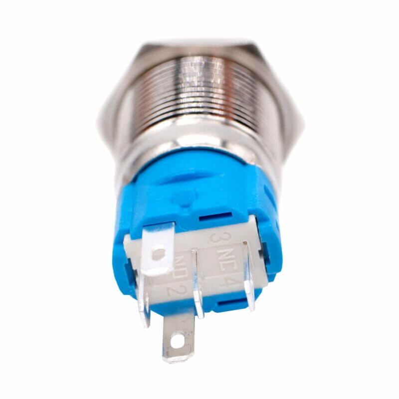 Botón Impermeable Enclavable con Luz 16mm 12-24V Varios Colores