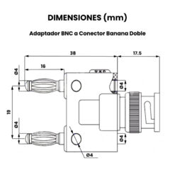 Alternative view of Adaptadores BNC a Conector a Banana Doble