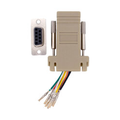 Adaptador RJ45 Hembra a Conector DB9 Hembra