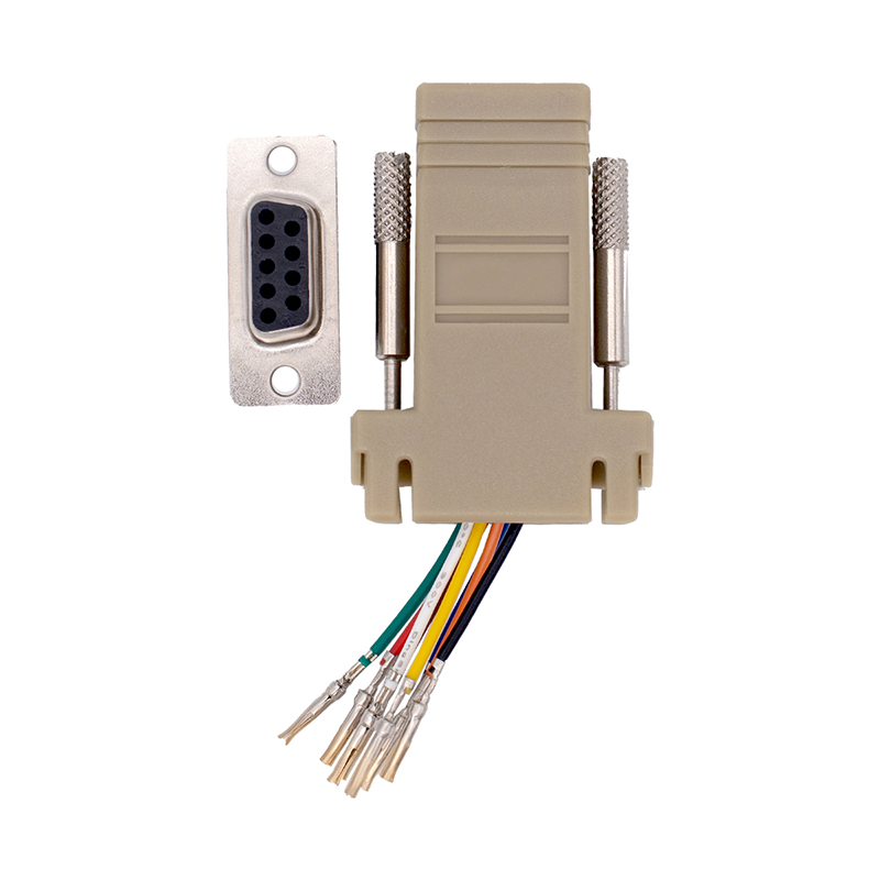 Adaptador RJ45 Hembra a Conector DB9 Hembra