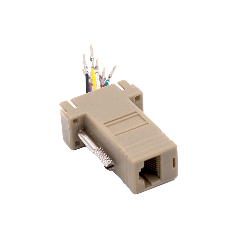 Adaptador RJ45 Hembra a Conector DB9 Hembra
