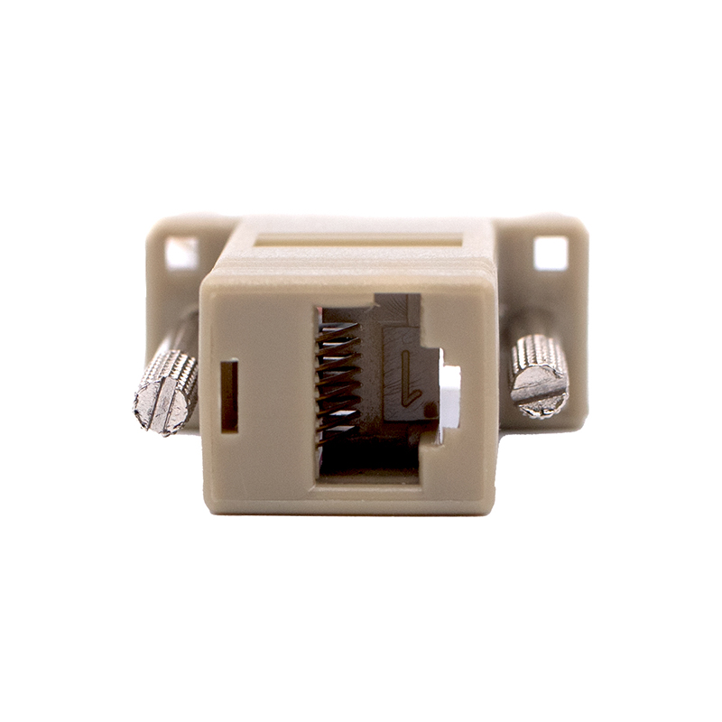 Adaptador RJ45 Hembra a Conector DB9 Hembra
