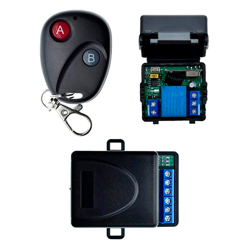 Relevador Inalambrico RF 433MHz 12V 1 y 2 Canale