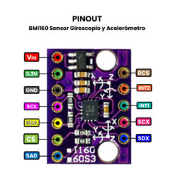 BMI160 Sensor Giroscopio y Acelerometro Pinout V2