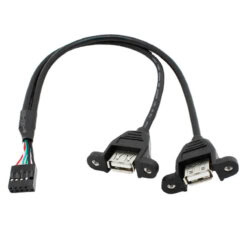 Cable USB Dual a Dupont Hembra V1