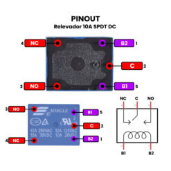 Relevador-10A-SPDT-DC Pinout