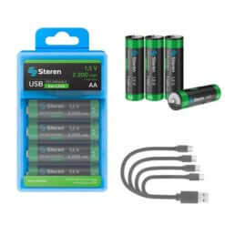 4 Baterías Recargables AA