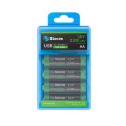 4 Baterías Recargables AA